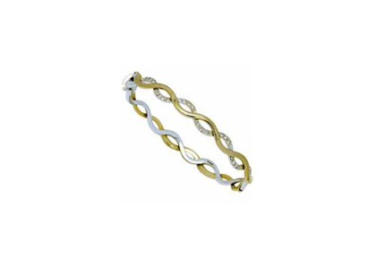 2 Tone Plated | CZ Studded Bangles